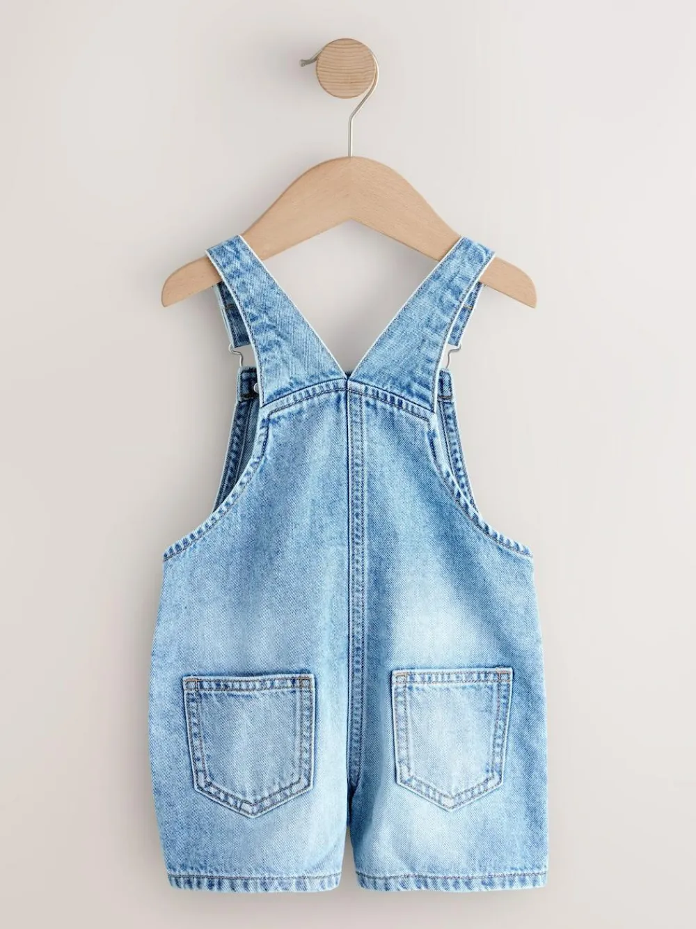 Best Next Mid Blue Plain Denim Dungarees (3mths-7yrs)