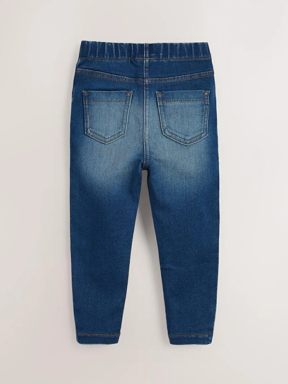 Next Mid Blue/Light Blue Denim 2 Pack Elasticated Waist Jeggings (3mths-7yrs)^ Multipacks|Jeans & Joggers