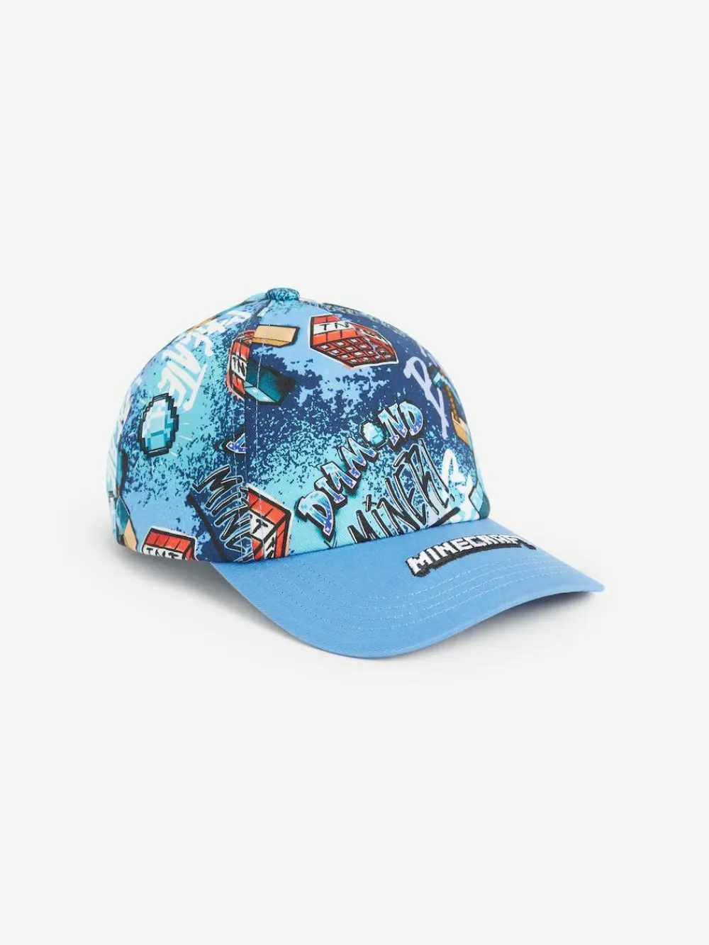 New Next 100% Cotton Cap (3-16yrs) Minecraft Grafitti