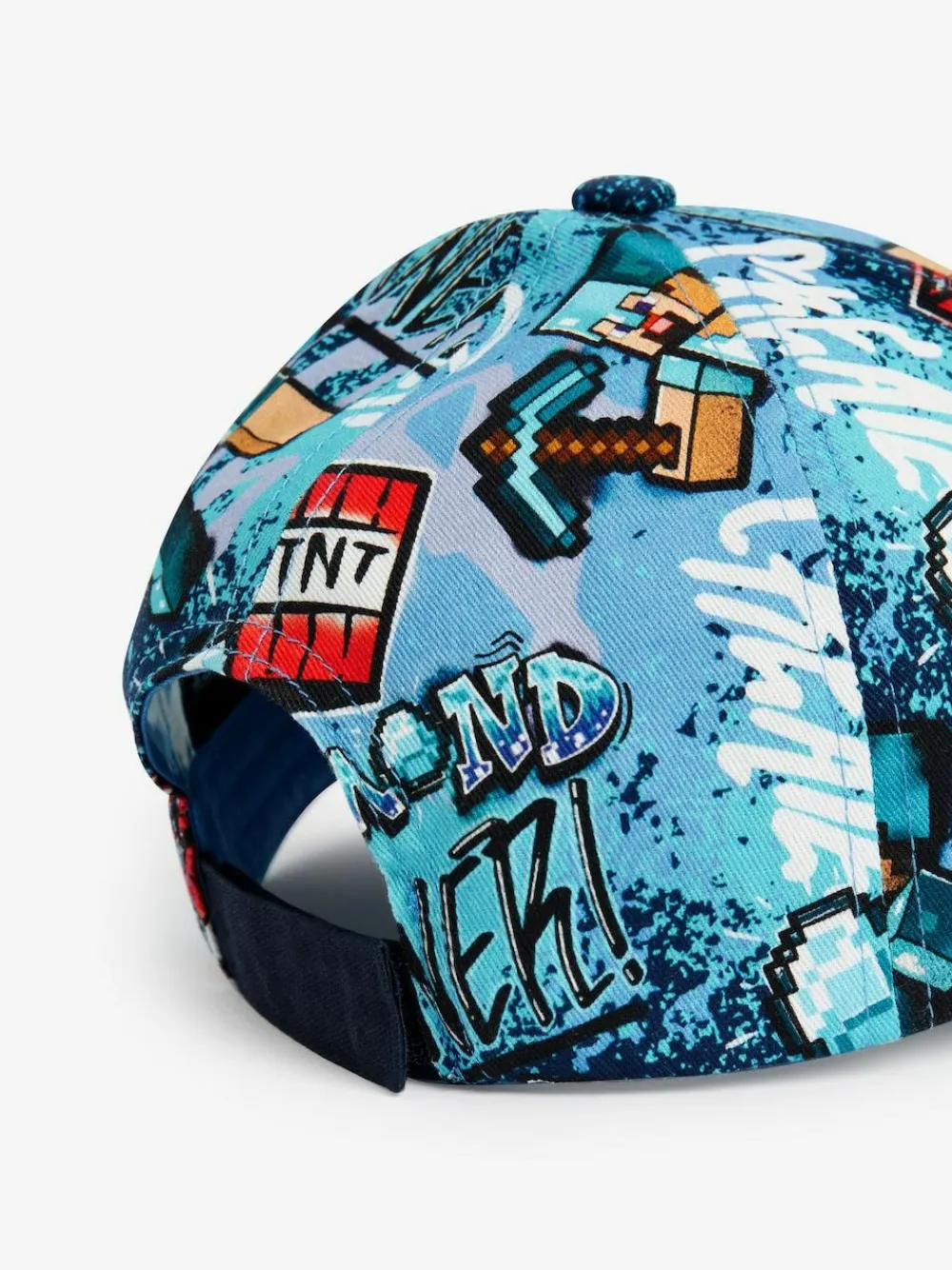 New Next 100% Cotton Cap (3-16yrs) Minecraft Grafitti