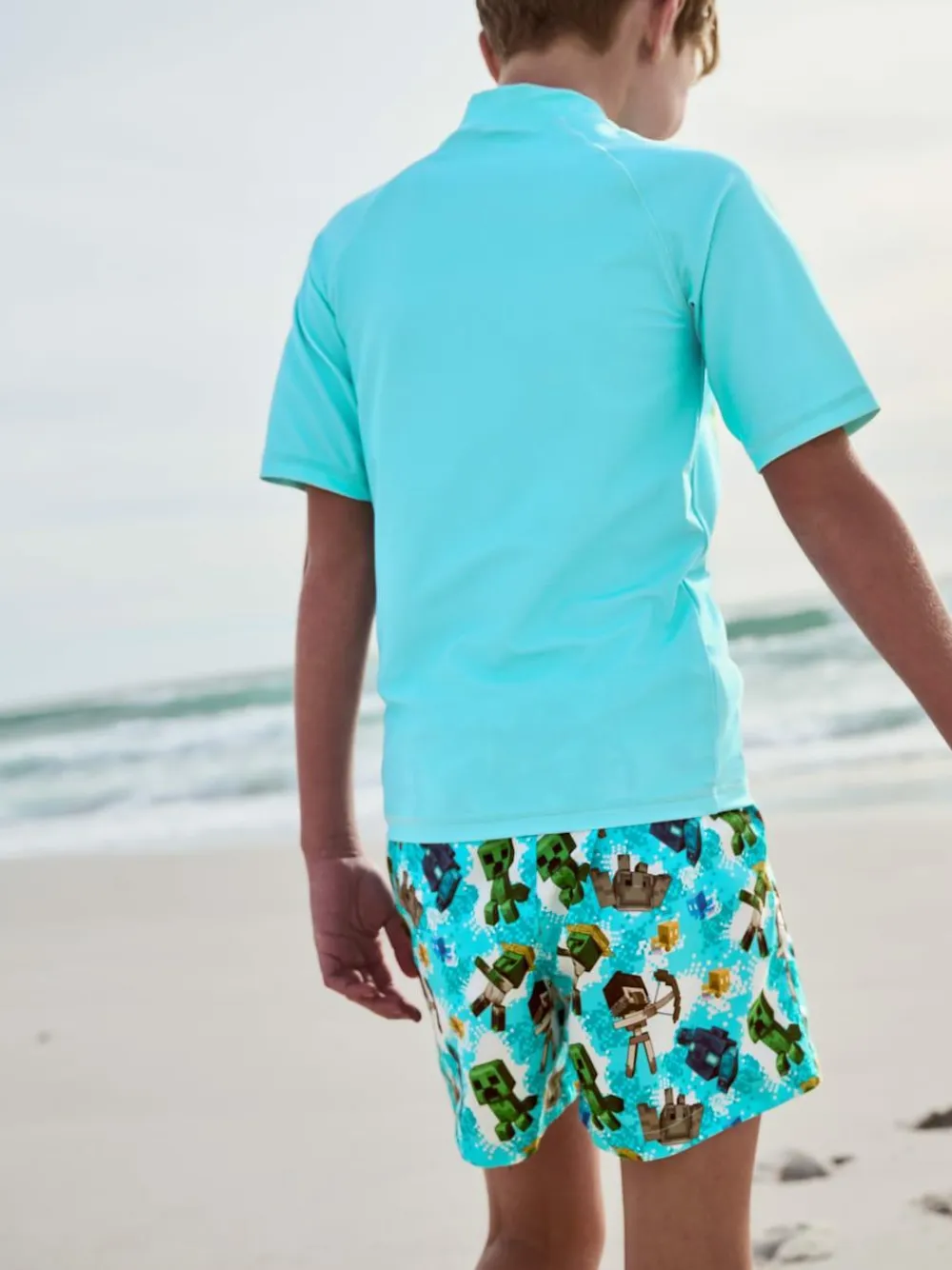 Hot Next Minecraft Rash Vest (3-16yrs)