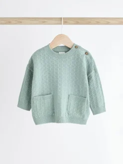 Next Baby Textured Knitted 100% Cotton Jumper and Leggings Set (0mths-3yrs)^BOY Baby Boys|Baby Boys