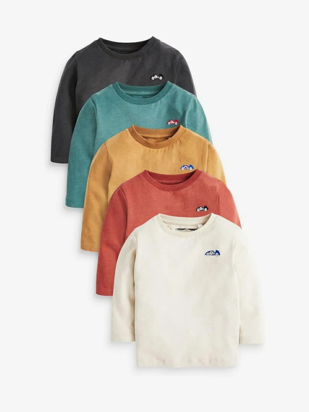 Outlet Next Long Sleeve T-Shirts 5 Pack (3mths-7yrs) Mineral