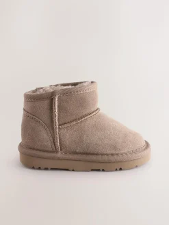 Next Mink Brown Water Repellent Standard Fit (F) Suede Pull On Boots^ Baby Boots|Boots