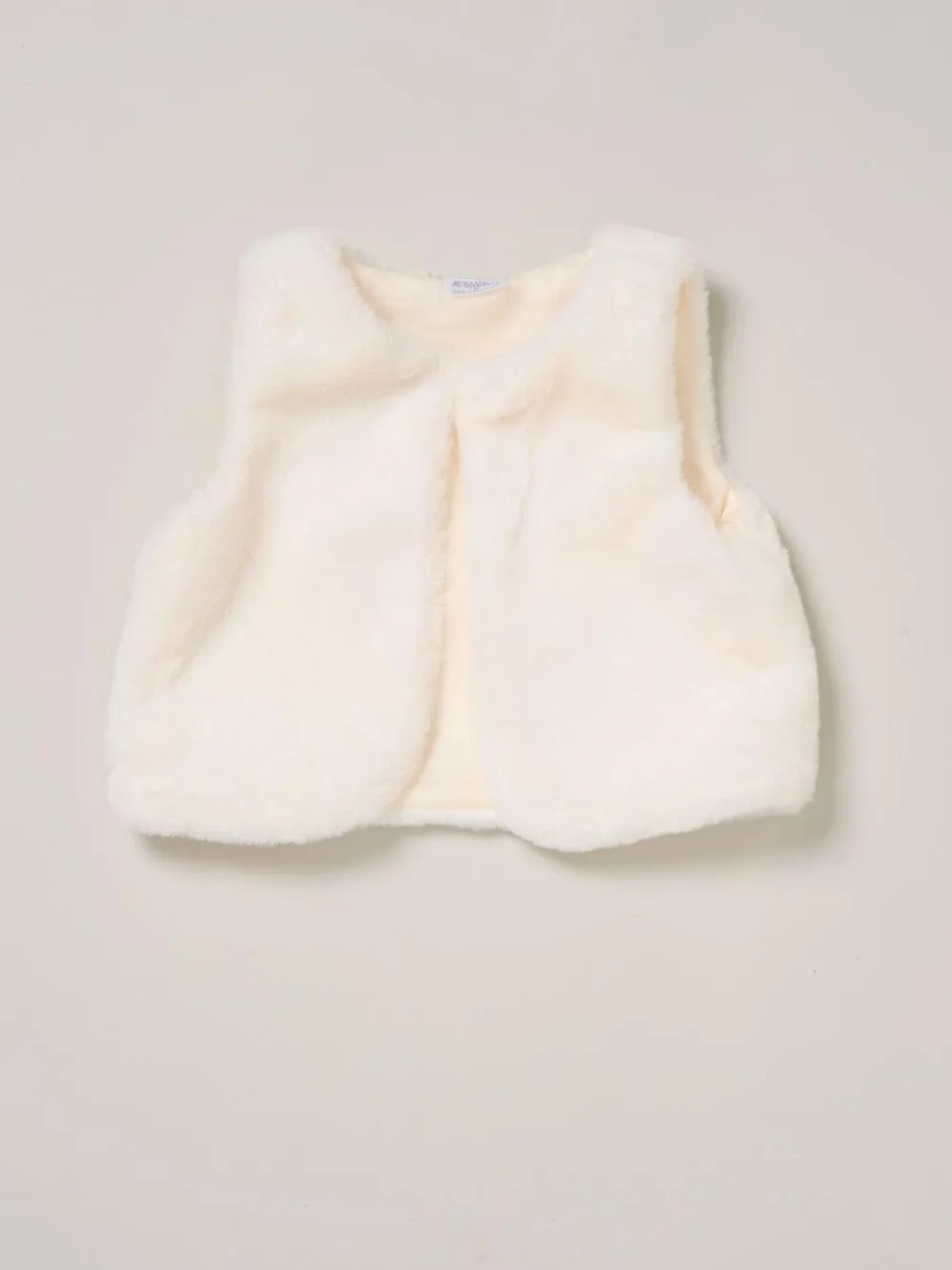 Hot Miss Faux Fur White Gilet Bag Rib Top and Skirt Set