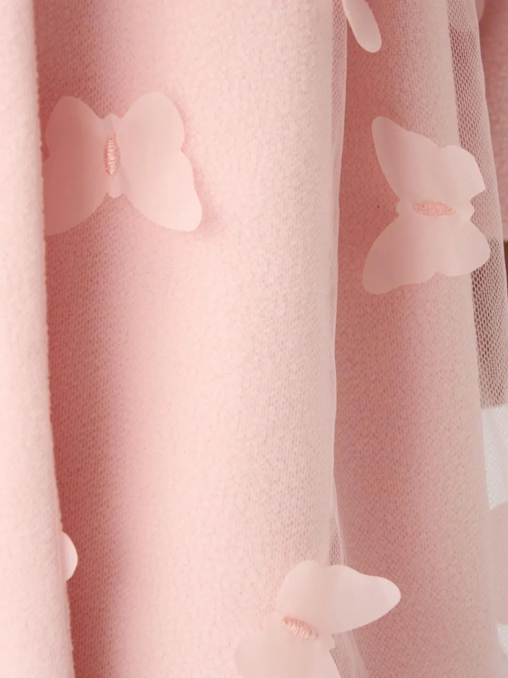Hot Miss Pink Jacket and Tulle Appliqué Butterfly Dress Set