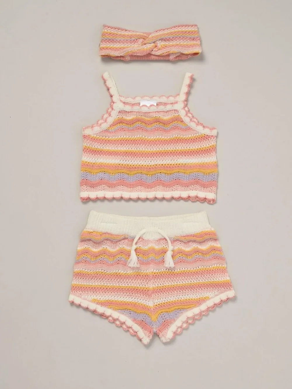 Miss True Knit Top Shorts and Headband Outfit Set^ Knitwear|Knitwear