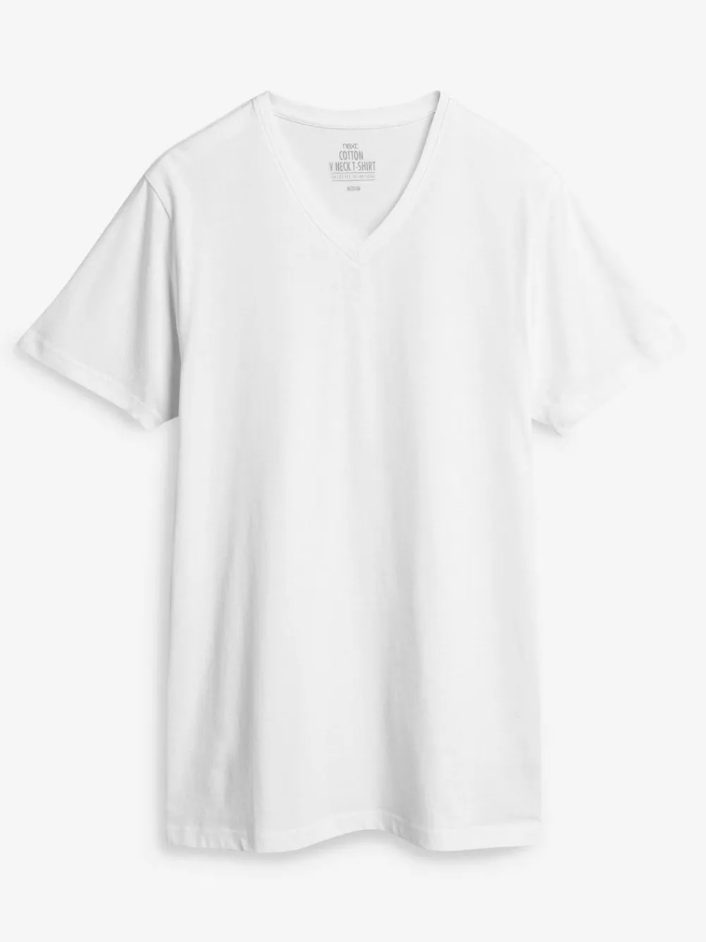 New Next Slim Fit 100% Cotton V-Neck Layering T-Shirts 5 Pack Mixed