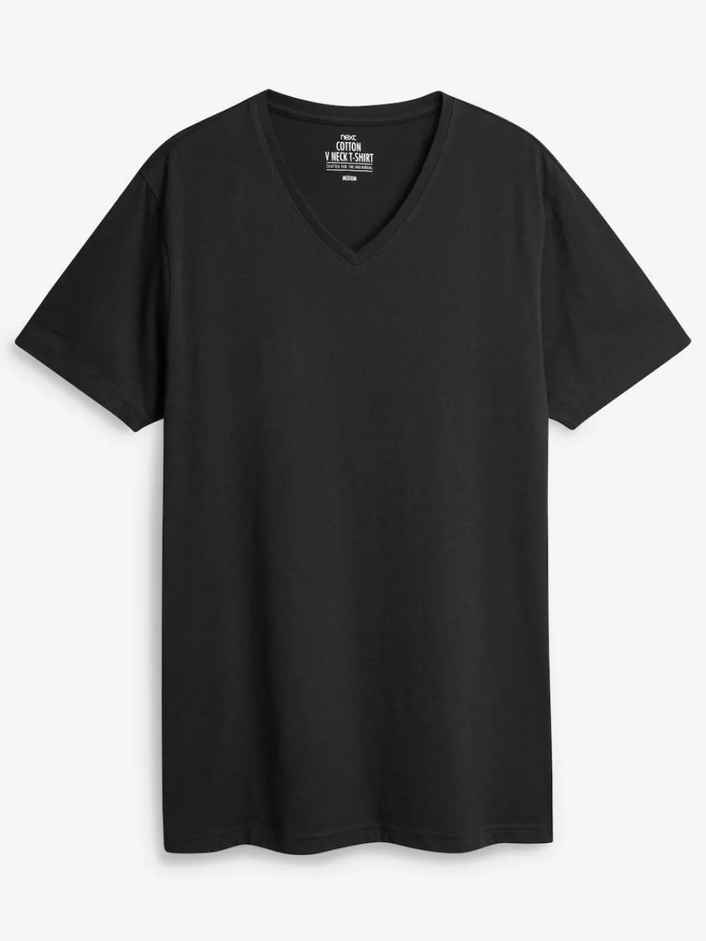 New Next Slim Fit 100% Cotton V-Neck Layering T-Shirts 5 Pack Mixed