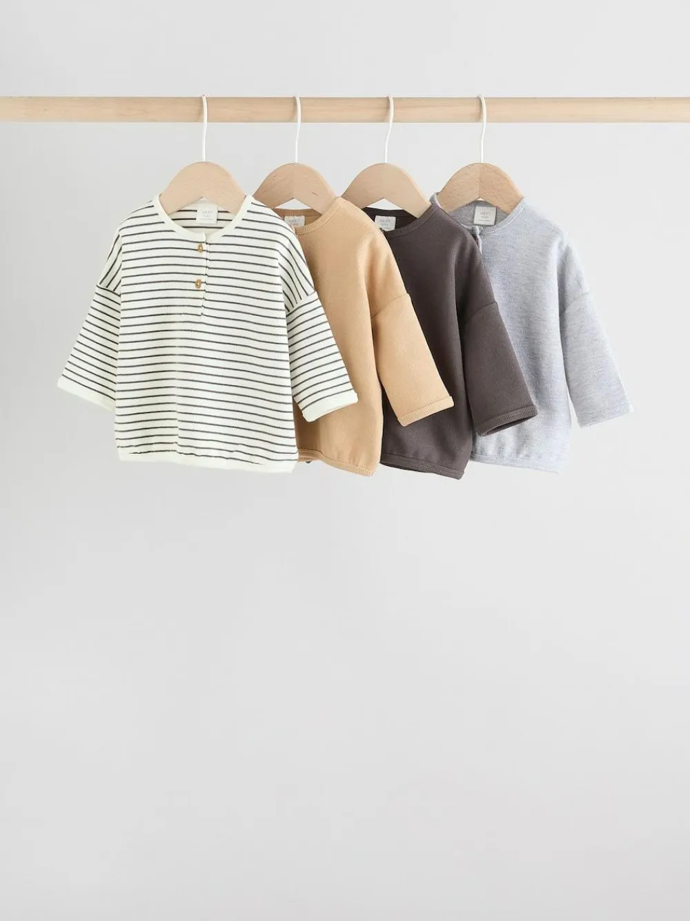 Next Baby Long Sleeve T-Shirts 4 Pack (0mths-2yrs)^BOY Newborn Clothing|Tops