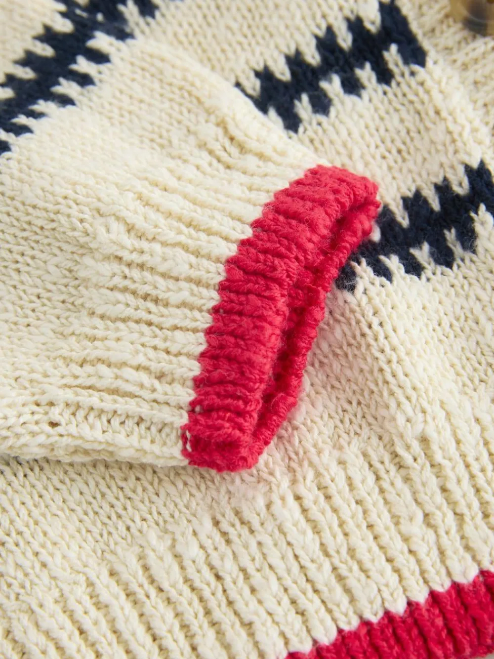 Next Mono Stripe V-Neck Stitch Cardigan (3-16yrs)^ Knitwear & Sweaters|Knitwear