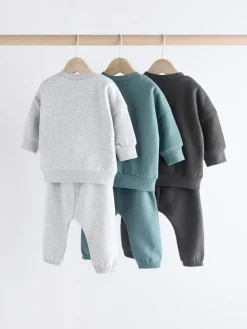 Hot Next Monochrome Baby Sweatshirt and Joggers Set 6 Piece (0mths-3yrs)