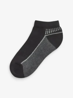 Next Cushioned Footbed Sports Trainers Socks 5 Pack Monochrome