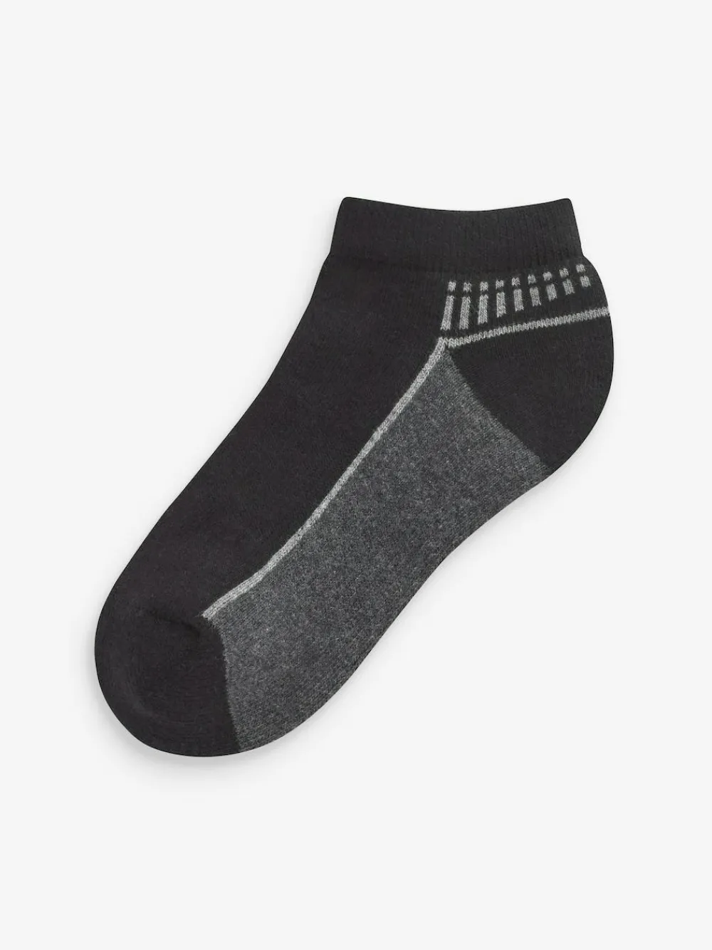 Next Cushioned Footbed Sports Trainers Socks 5 Pack Monochrome