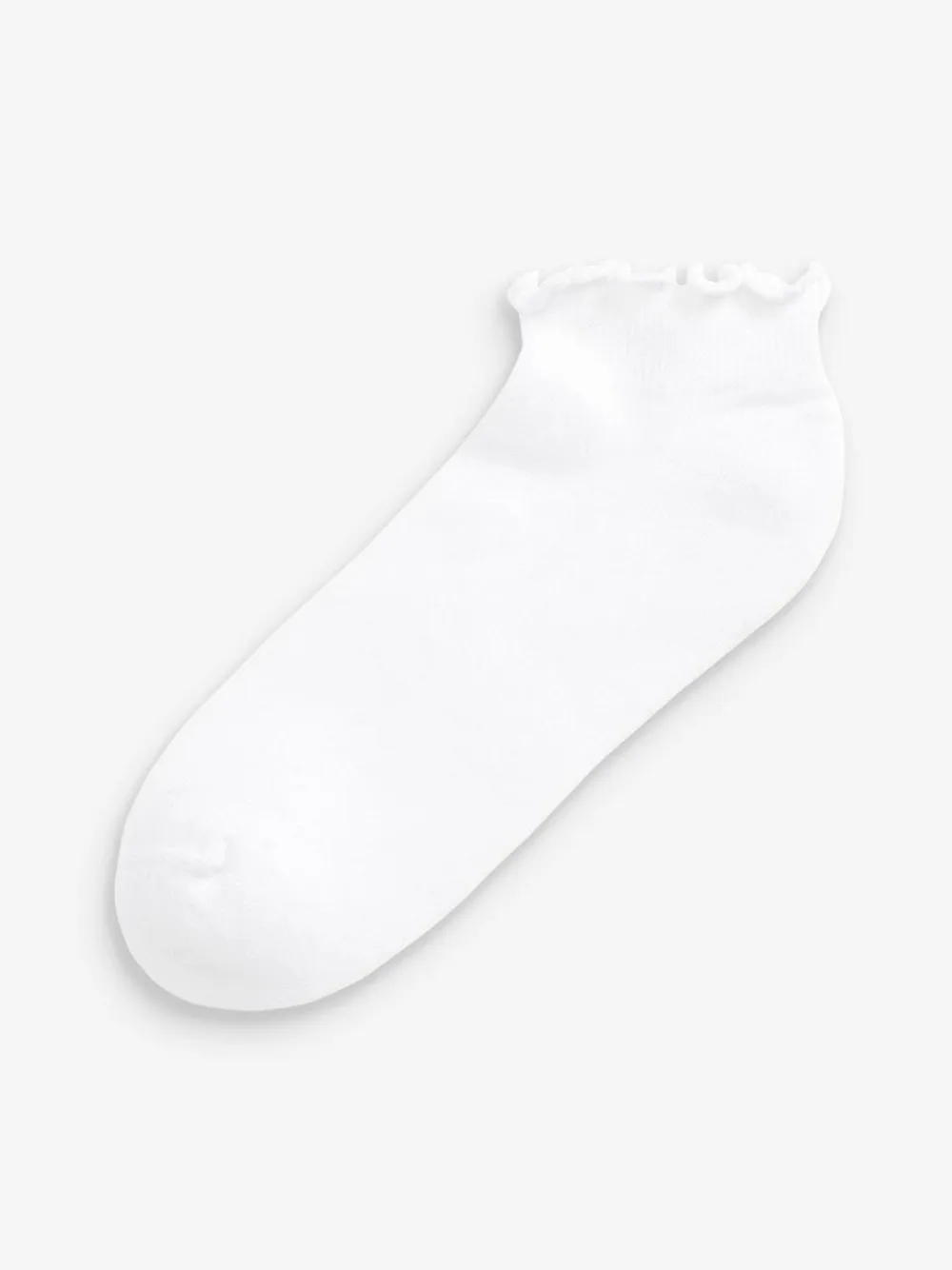 Next Monochrome Frill Top Cushion Sole Trainer Socks 4 Pack^Women Socks & Tights