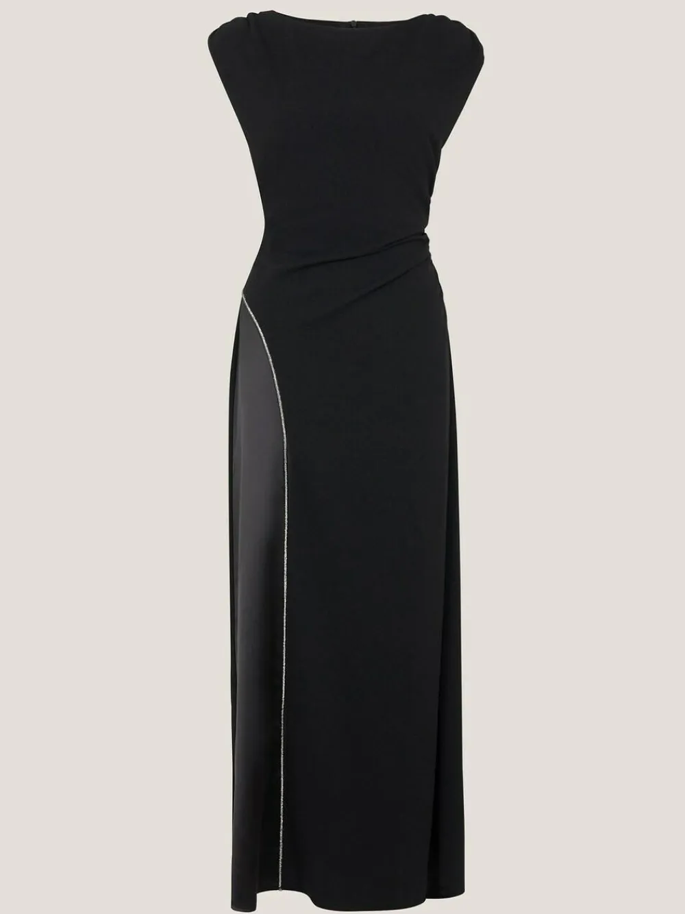 New Monsoon Black Tansy Sparkle Trim Jersey Maxi Dress