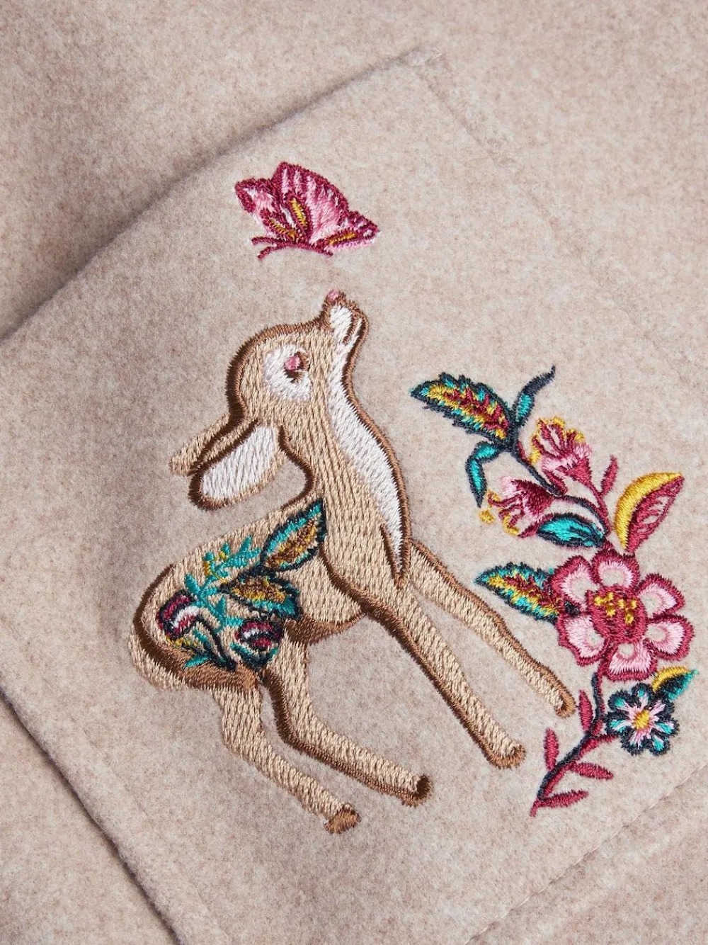 Monsoon Brown Baby Embroidered Pocket Coat^ Jackets & Coats|Snowsuits & Coats