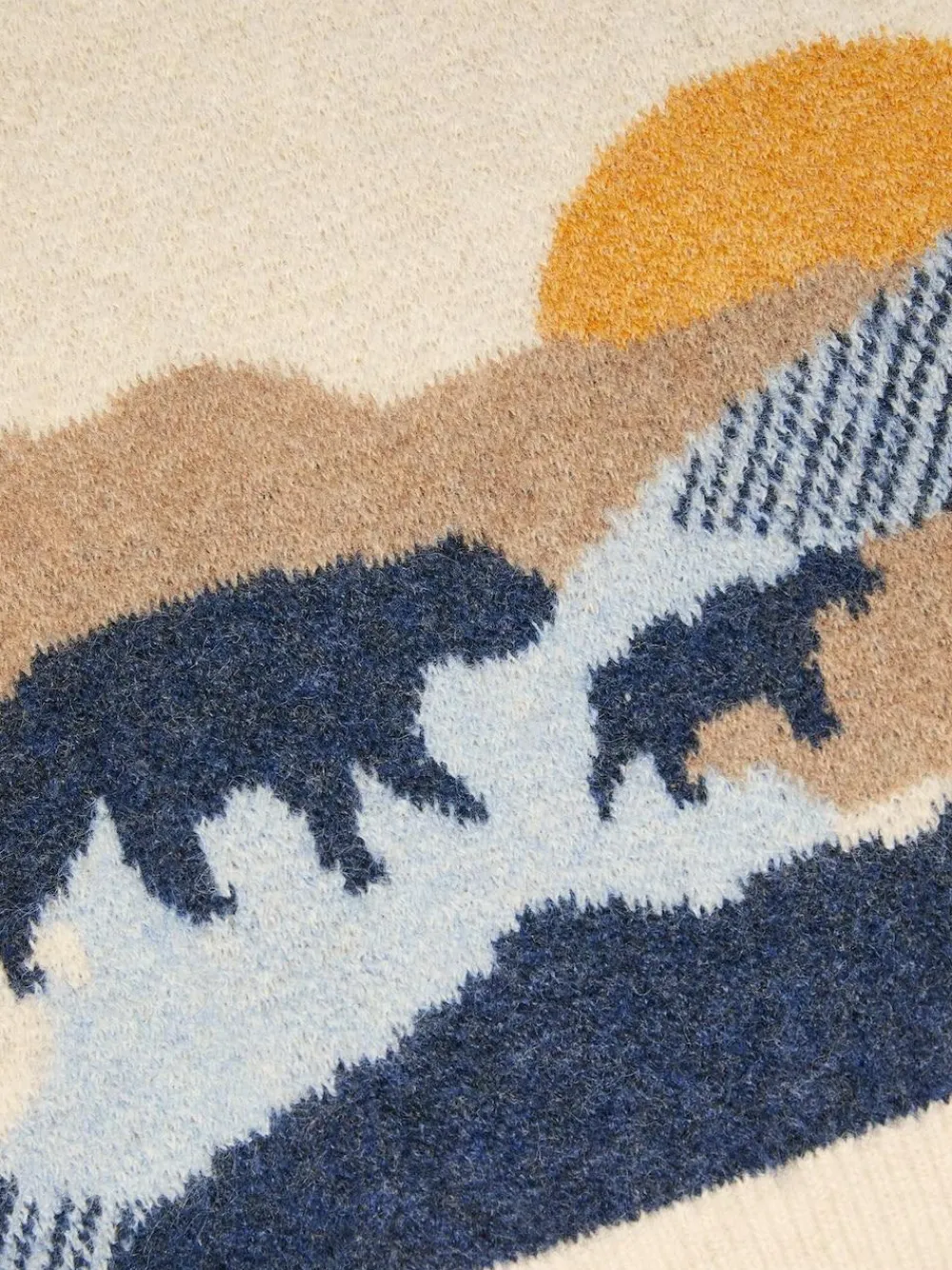 Clearance Monsoon Brown Bear Scene Knit Jumper