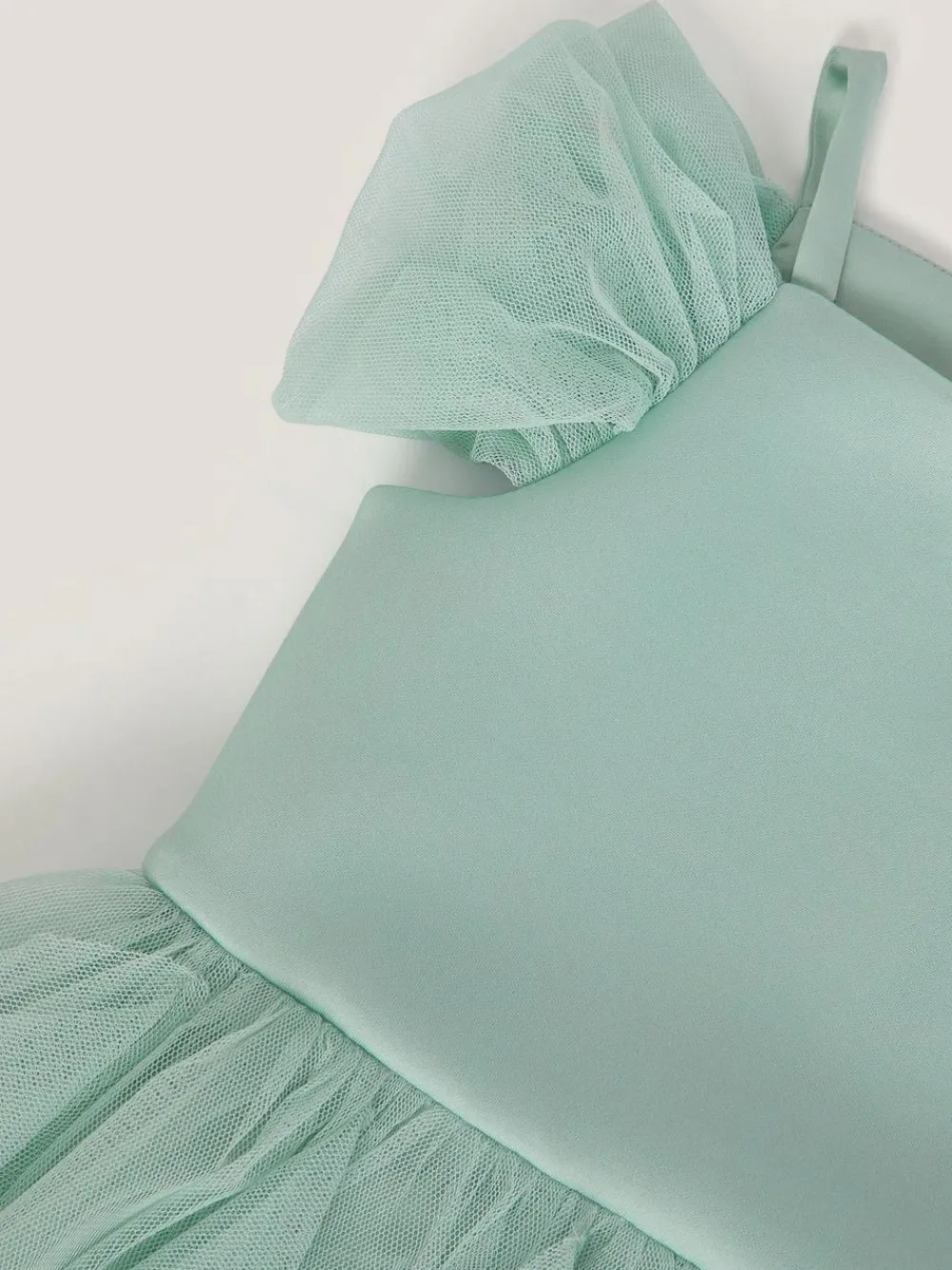 Monsoon Green Scarlet Off The Shoulder Tulle Dress^ Occasionwear