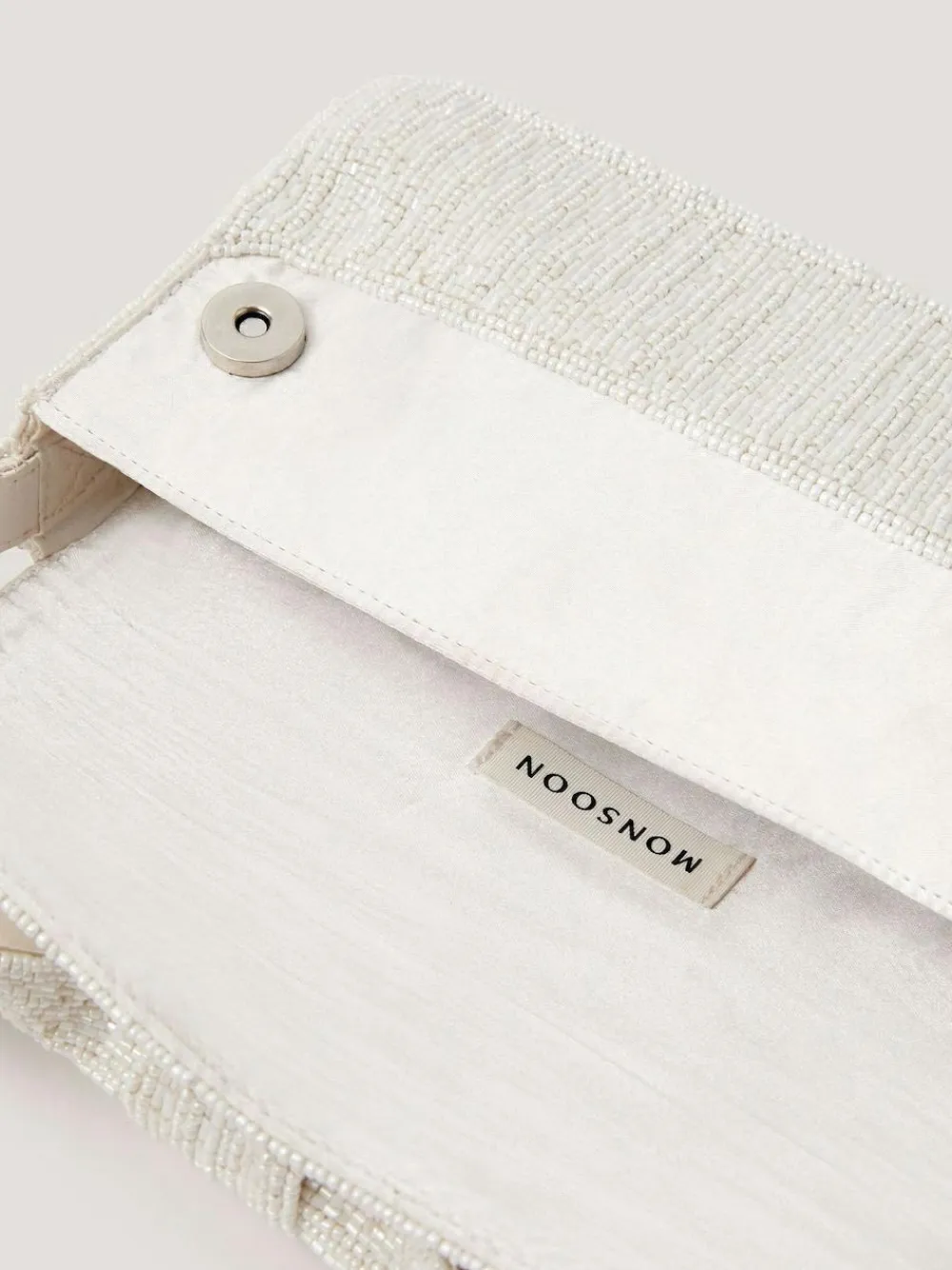 Online Monsoon Natural Ayla Beaded Bow Bag