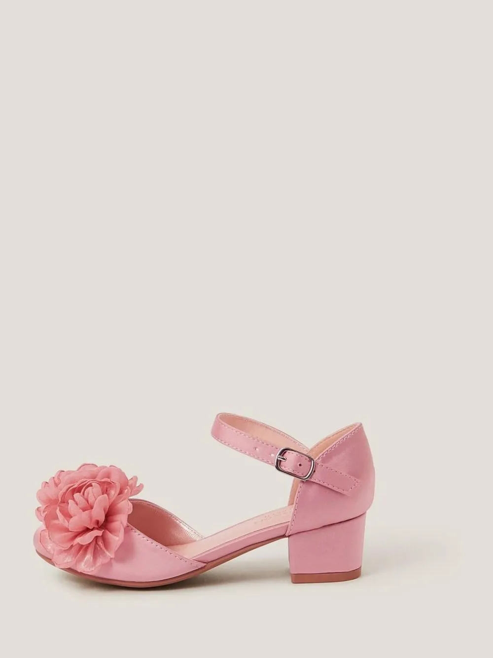 Monsoon Pink Corsage Satin Two Part Heels^ Shoes