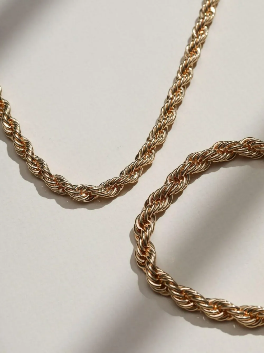 Mood Gold Tone Twisted Rope Necklace Bracelet Set^Women Jewellery