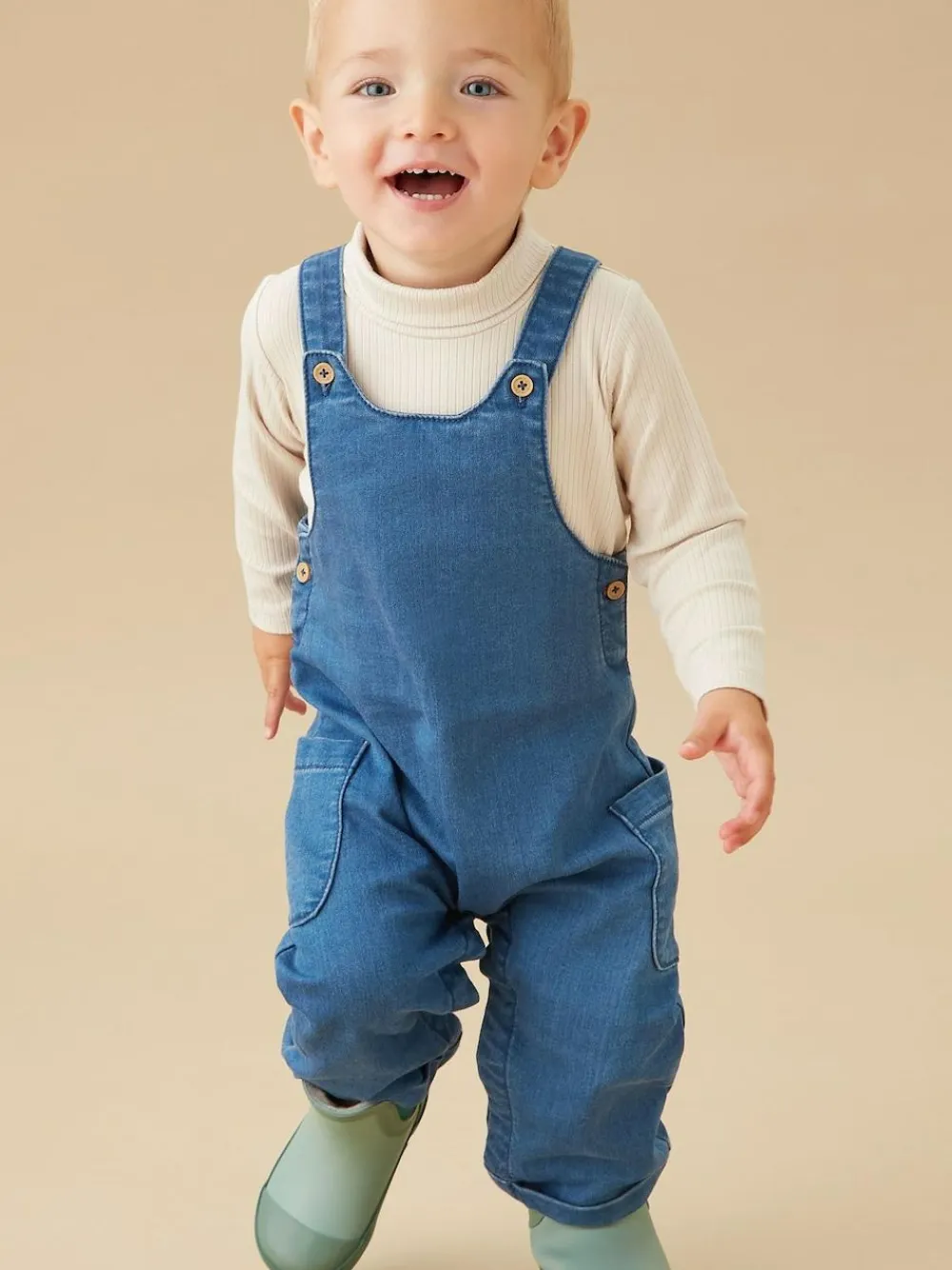 Outlet Mori Supersoft Dungarees Denim Blue