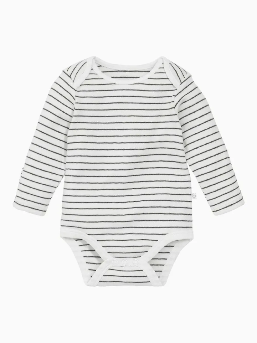 Online Mori Long Sleeve Envelope Neckline Bodysuit Grey/White