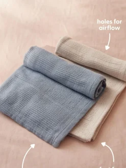 Hot Mori Rose Pink Blend Cellular Baby Blanket