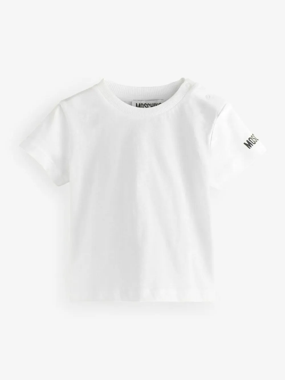 Hot Moschino Grey Baby Logo Short Sleeve T-Shirt and Dungarees Set
