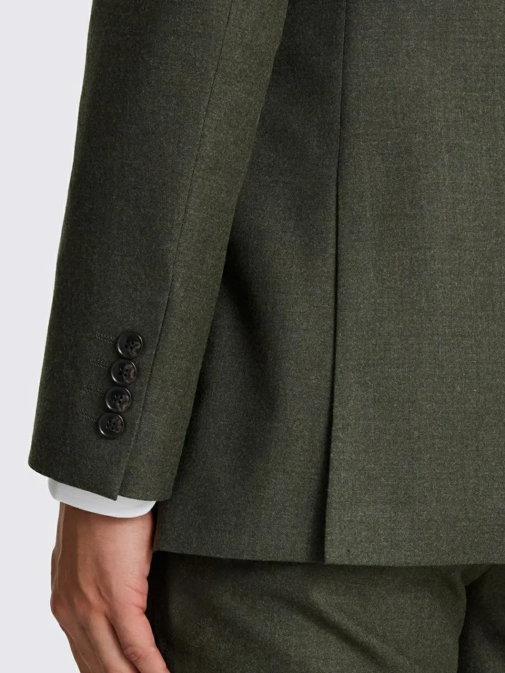 Hot MOSS Army Green Tailored Performance Suit Jacket