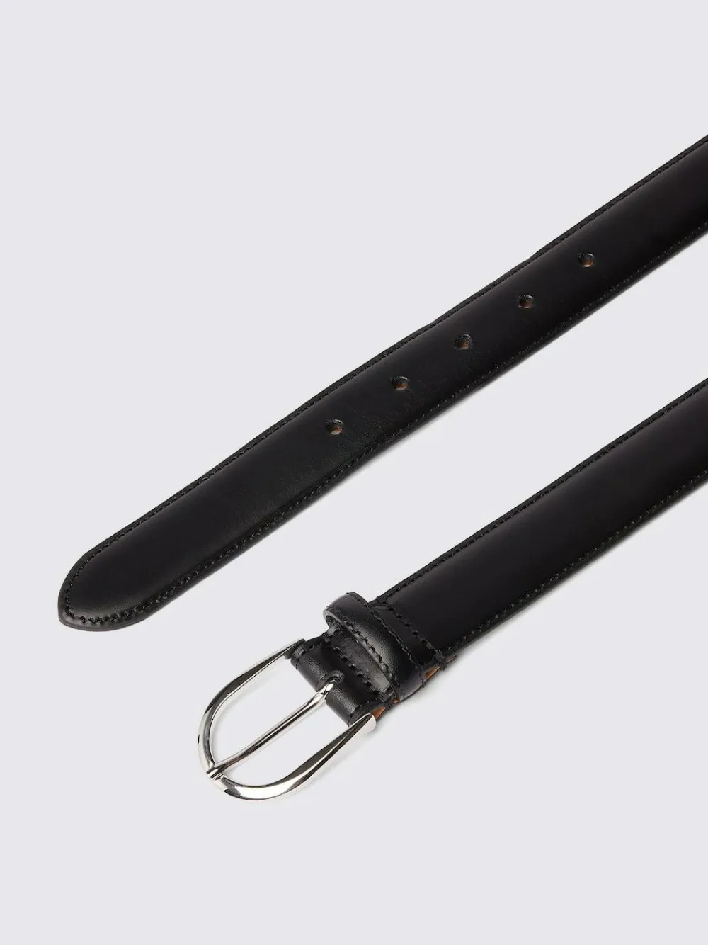 Best MOSS Italian Leather Belt Black