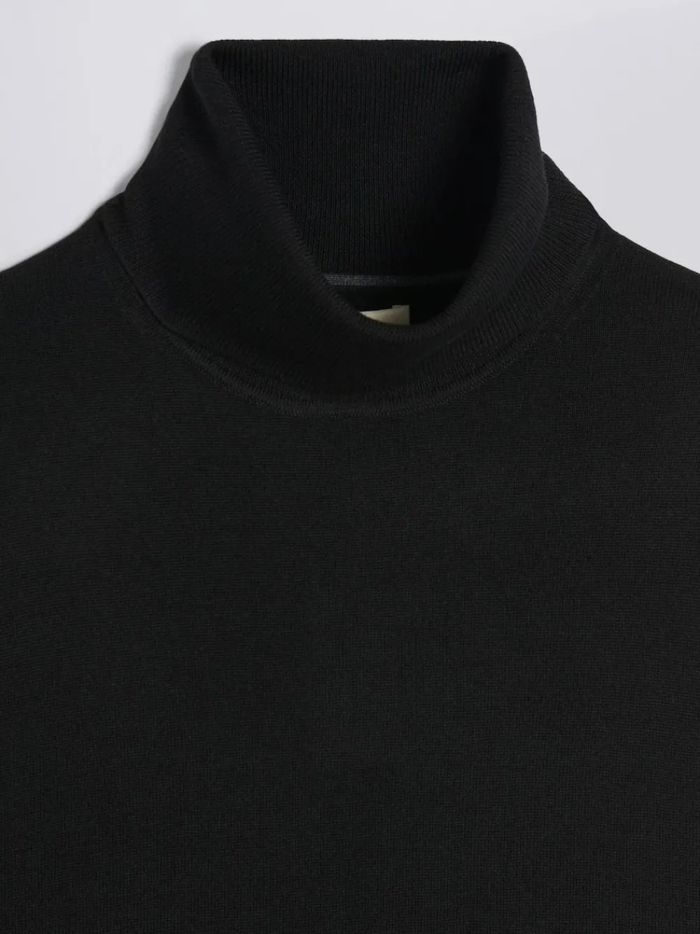 Best MOSS Merino-Blend Roll Neck Jumper Black