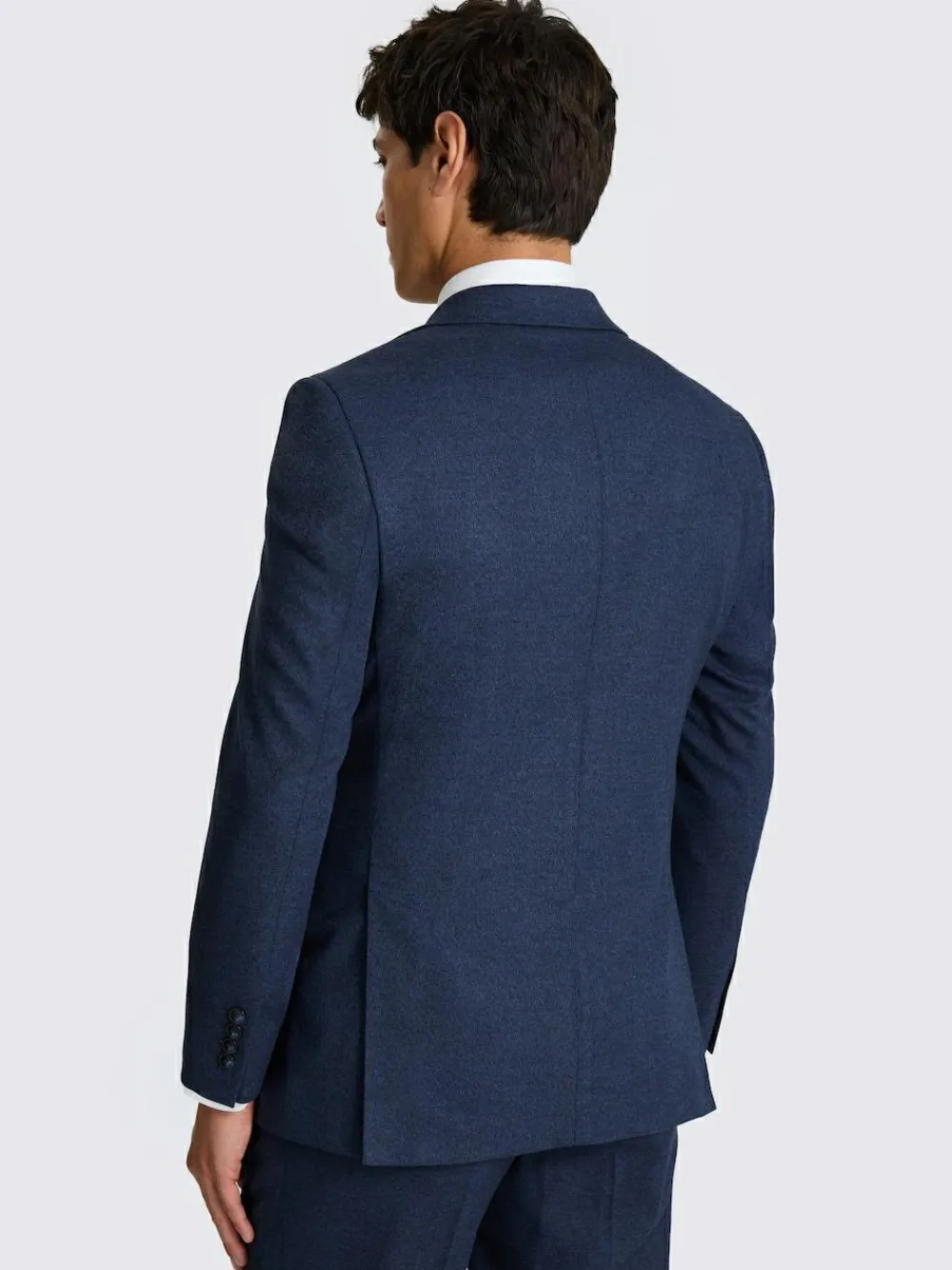 MOSS Blue Tailored Flannel Suit Jacket^ Blue Suits