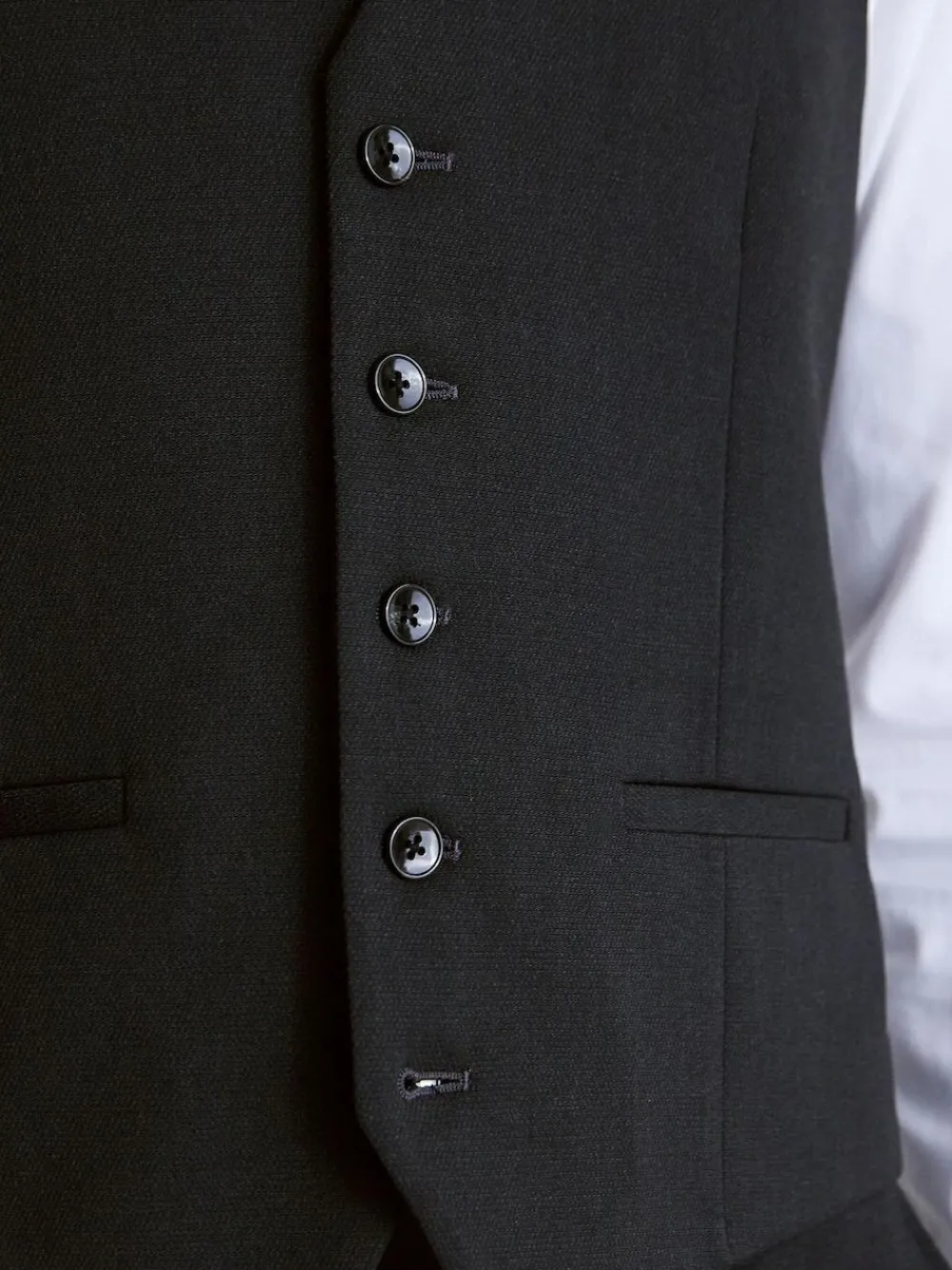Online MOSS Slim Regular Fit Stretch Suit Waistcoat Charcoal