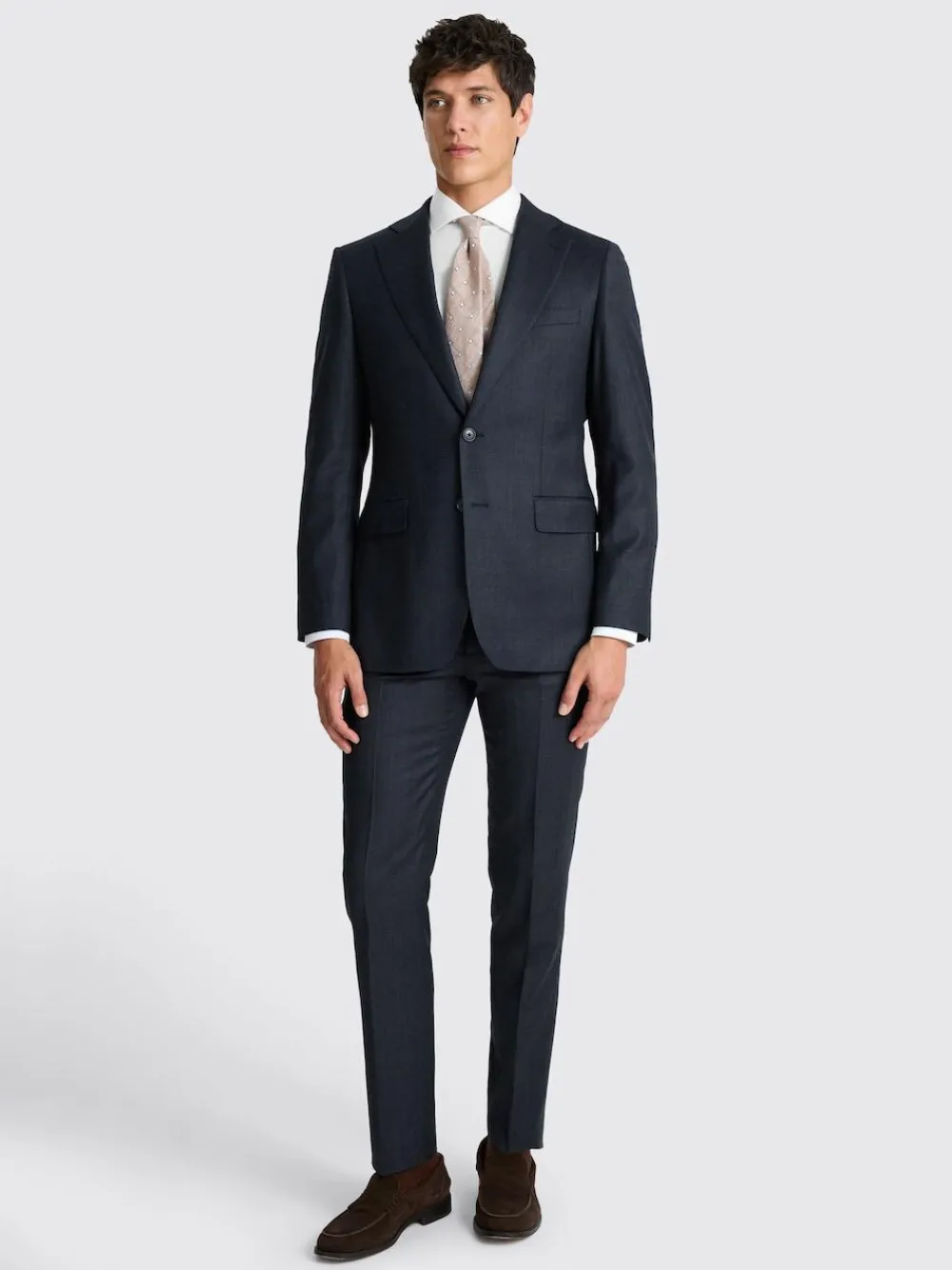 MOSS Navy Check Tailored Performance Suit Jacket^ Blue Suits