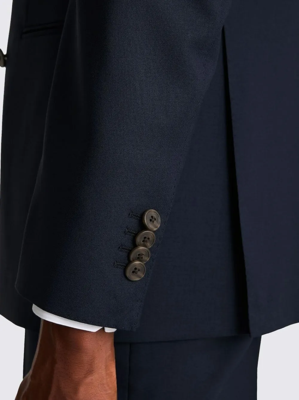 Sale MOSS Navy Tailored Double Breasted Italian Suit Jacket