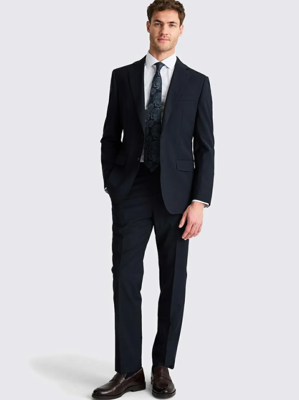 MOSS Navy Tailored Performance Suit Jacket^ Blue Suits|Suits & Tuxedos