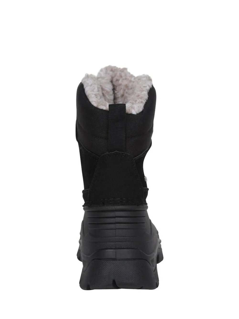 Discount Mountain Warehouse Black Sledge Waterproof Borg Line Snow Boots