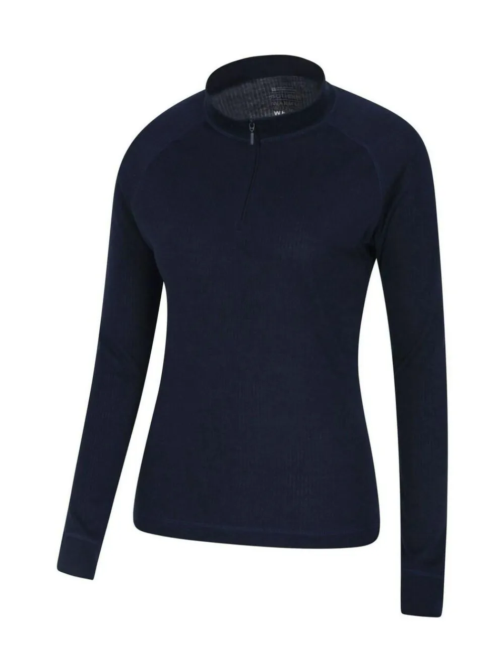 Outlet Mountain Warehouse Talus Womens Zip Neck Thermal Top Blue