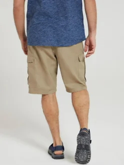 Mountain Warehouse Cream Mens Lakeside 100% Cotton Cargo Shorts