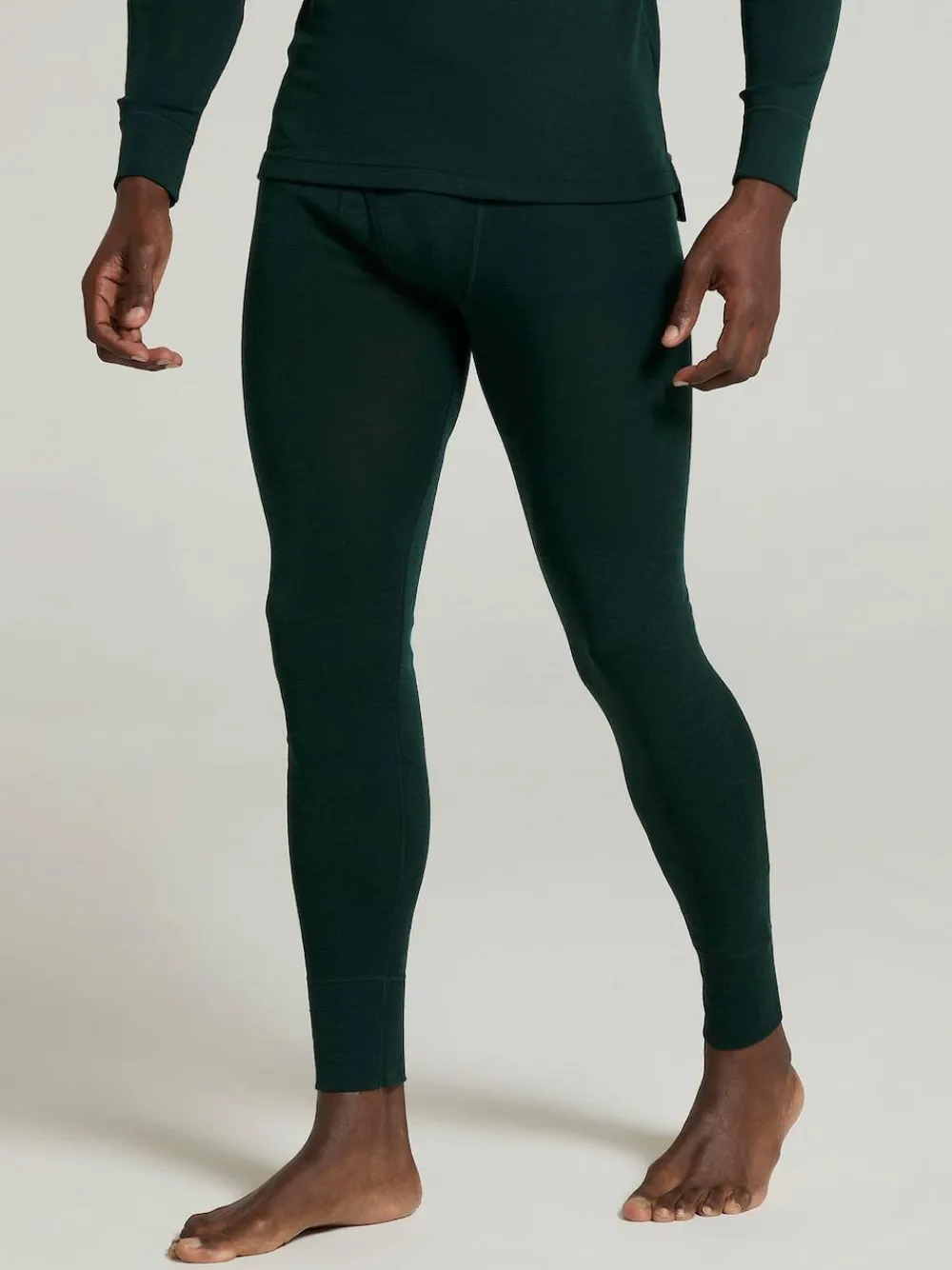 Online Mountain Warehouse Green Mens Merino II Thermal Baselayer Joggers