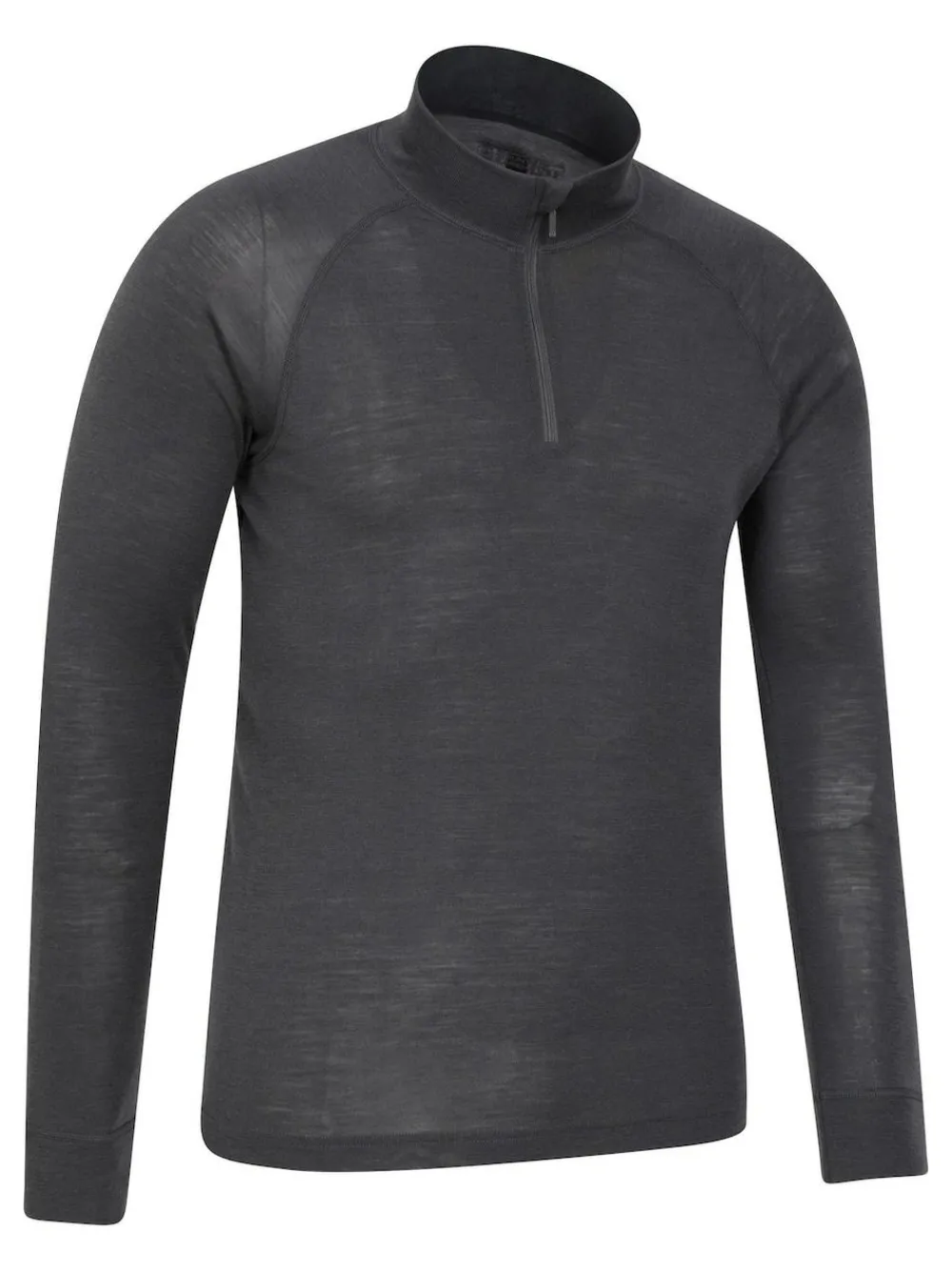 Hot Mountain Warehouse Grey Mens Merino II Long Sleeve Quarter Zip Thermal Top