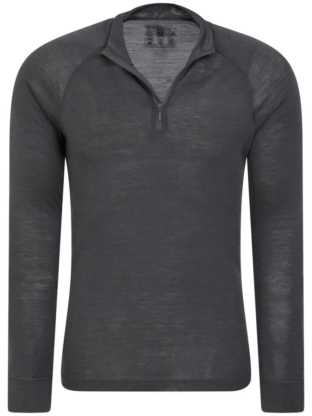 Hot Mountain Warehouse Grey Mens Merino II Long Sleeve Quarter Zip Thermal Top