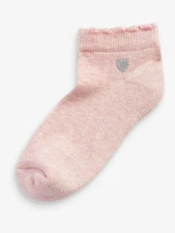 Online Next Multi 7 Pack Cotton Rich Embroidered Cushioned Sole Trainer Socks