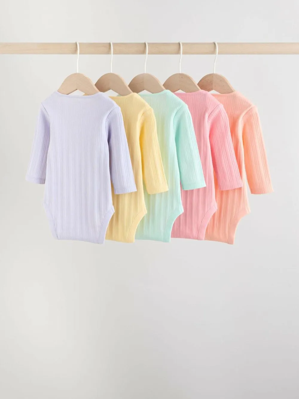 Hot Next Multi 5 Pack Long Sleeve Baby Bodysuits