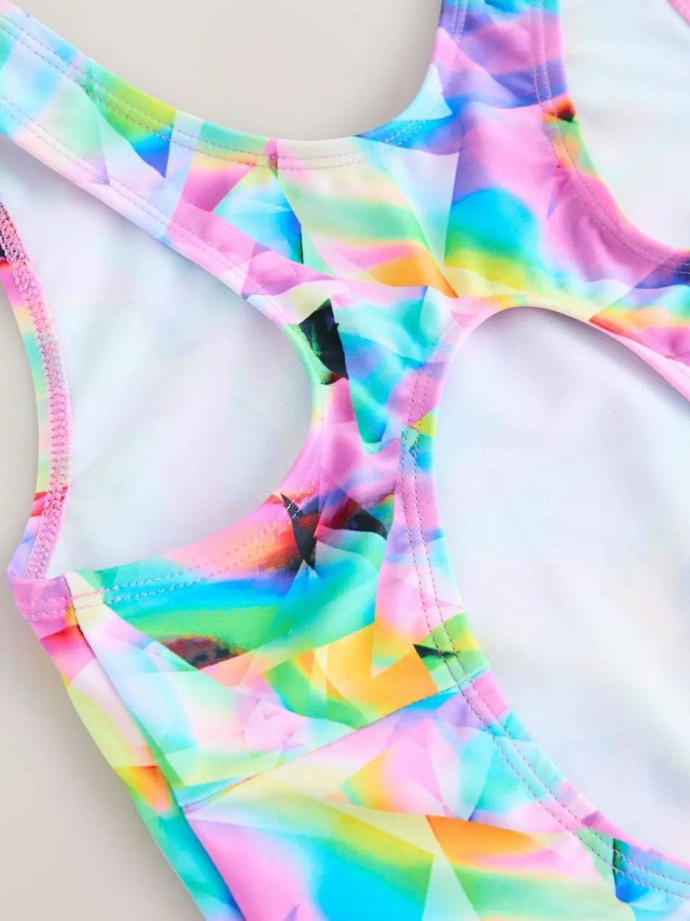 Sale Next Sports Open Back Swimsuit (3-16yrs) Multi Abstract