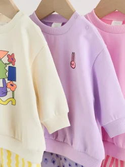 New Next Multi Baby Sweatshirts & Joggers 6 Piece Set (0mths-3yrs)