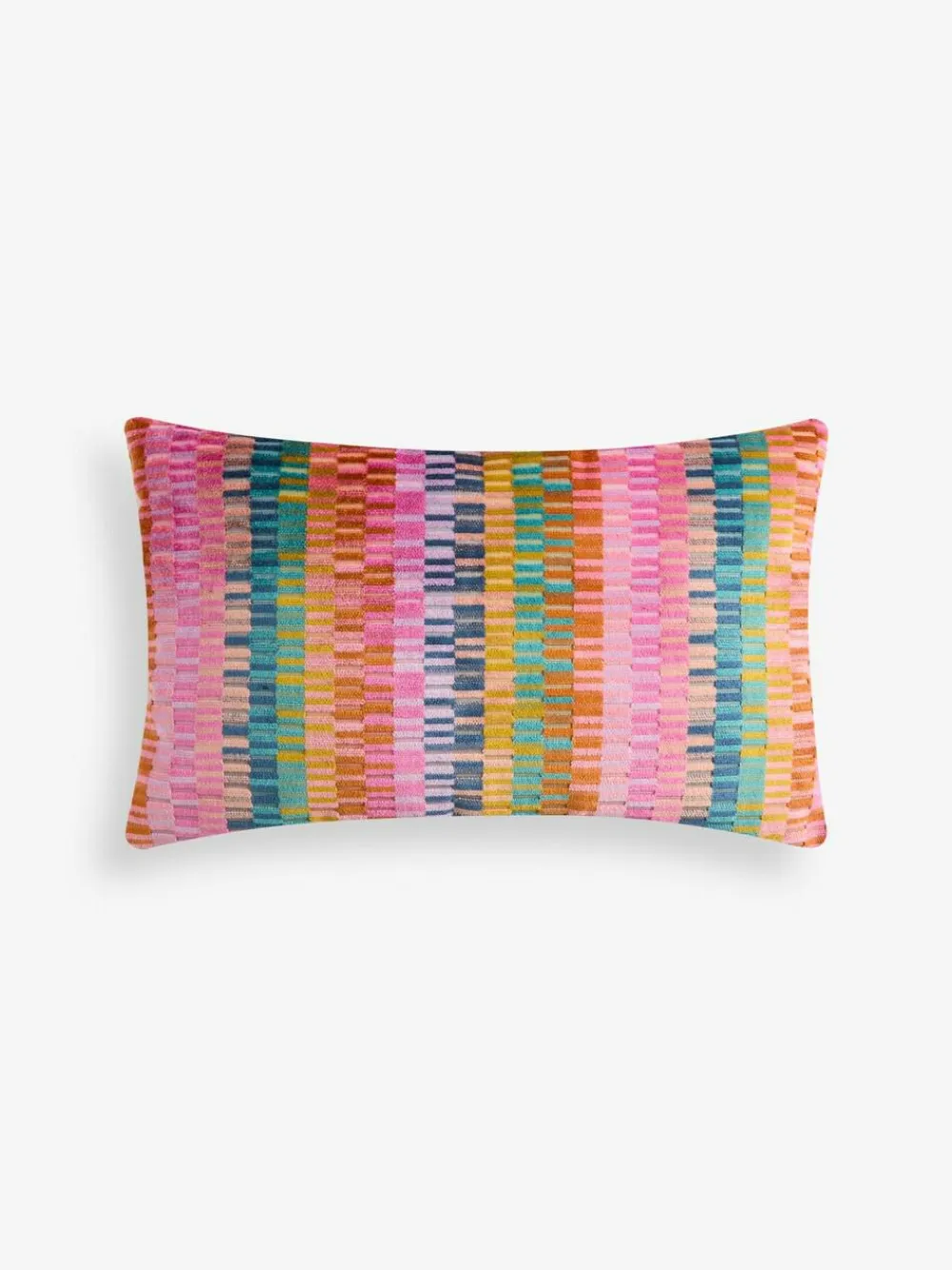 Next 40 x 59cm Cut Velvet Rio Blocks Cushion^ Cushions & Throws