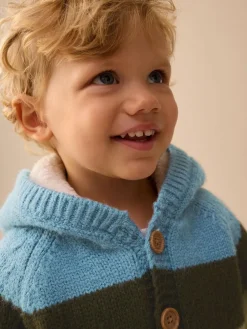 Next Multi Bright Stripe Character Cardigan (3mths-7yrs)^BOY Knitwear|Knitwear
